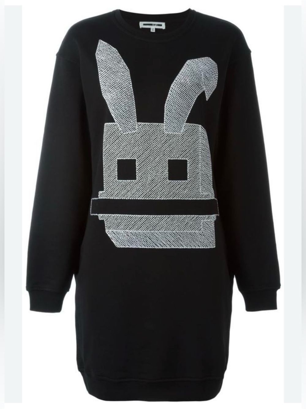 🦄 McQ Alexander McQueen Massai Electro Bunny Sweatshirt Dress